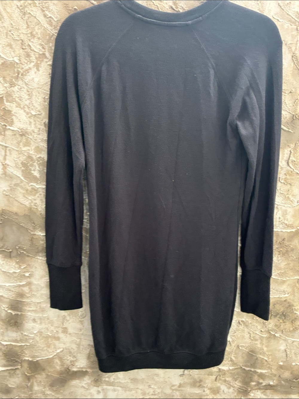 Athleta Black Crew Long Sleeve Dress Longer in Back XS